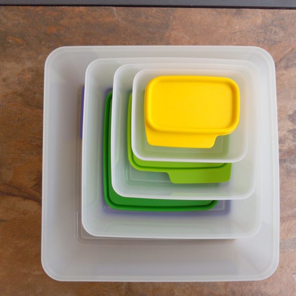 Tupperware Nesting Stackable Storage Containers - 5 Piece Set - Picture 6 of 6